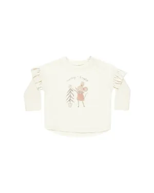 RYLEE   CRU Ruffle Long Sleeve Tee || Mouse