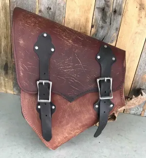 Saddle Bag 2000-2025 Harley & Hardtail Motorcycle Brn DistLeather Chopper Bobber