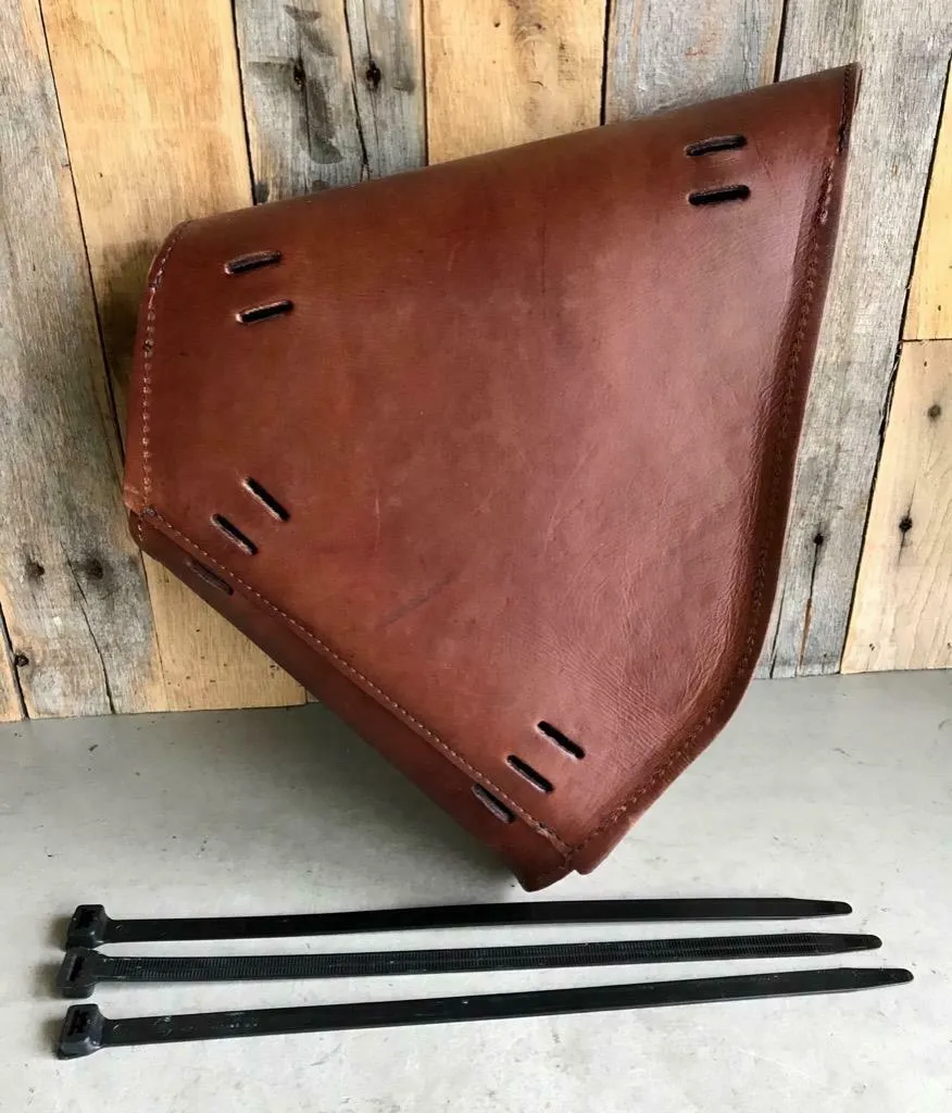Saddle Bag 2000-2025 Harley & Hardtail Motorcycle Brn DistLeather Chopper Bobber