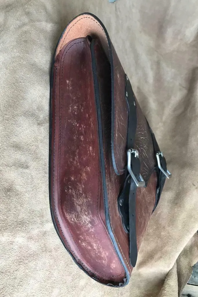 Saddle Bag 2000-2025 Harley & Hardtail Motorcycle Brn DistLeather Chopper Bobber