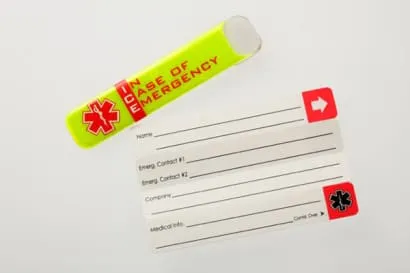 Safety Helmet Emergency Id ICE Star of Life - In Case of Emergency Wsid01