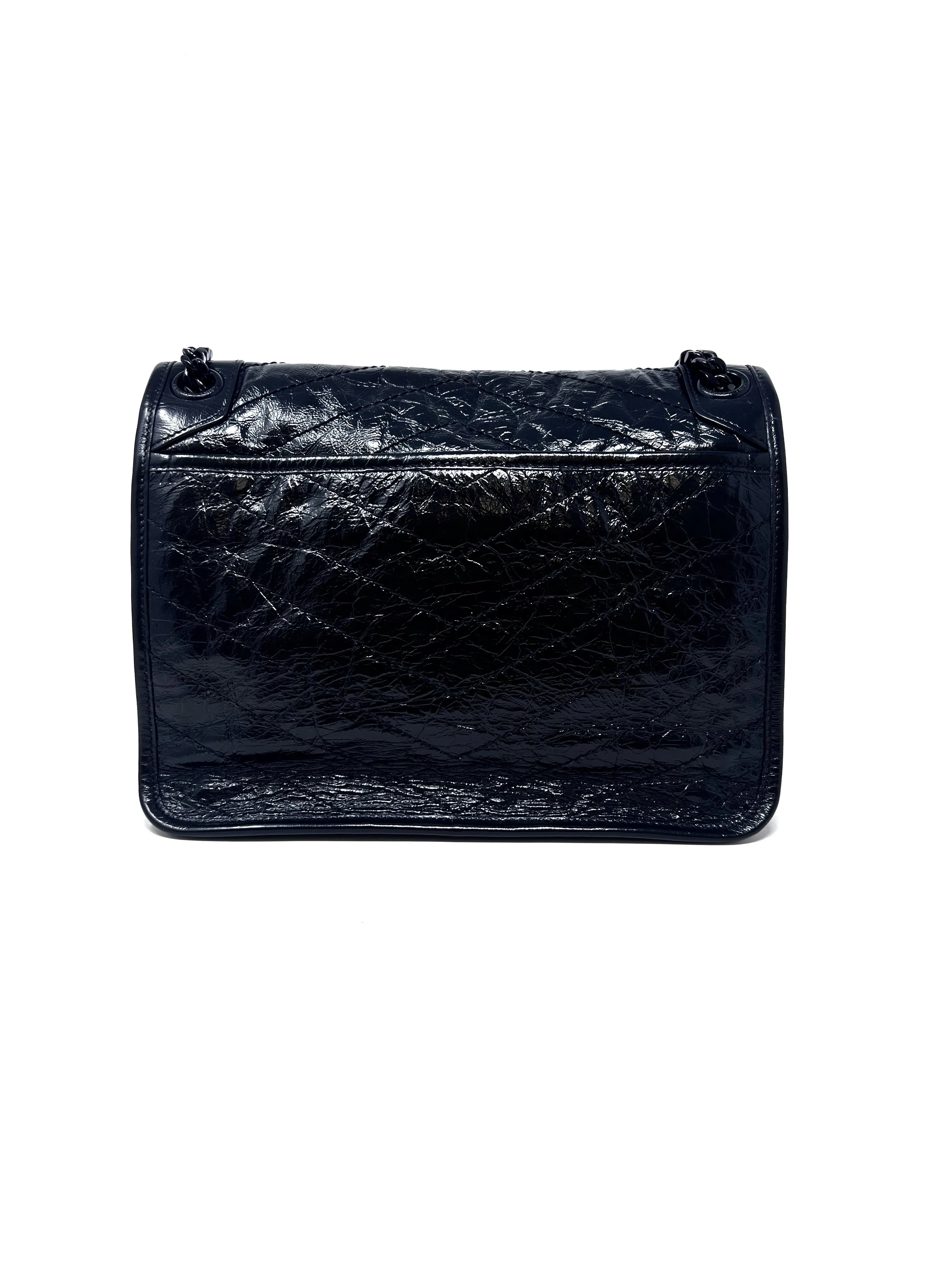 Saint Laurent '21 'Niki' MD Vintage Leather Logo Flap Bag