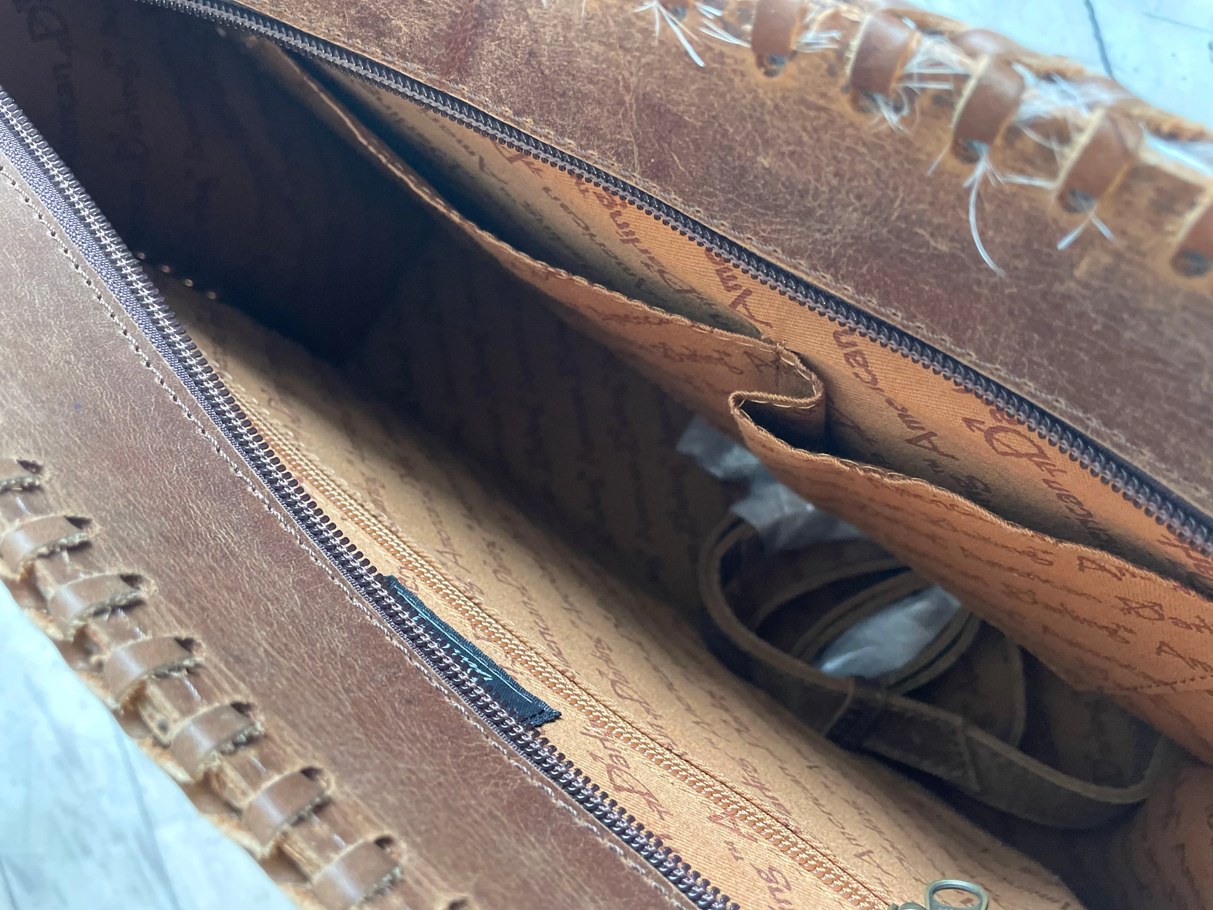 SALE! Leather Braided Dark Brown Cowhide Tote
