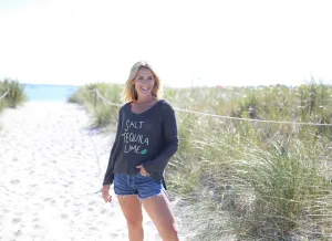 Salt/Tequila/Lime Vneck Sweater