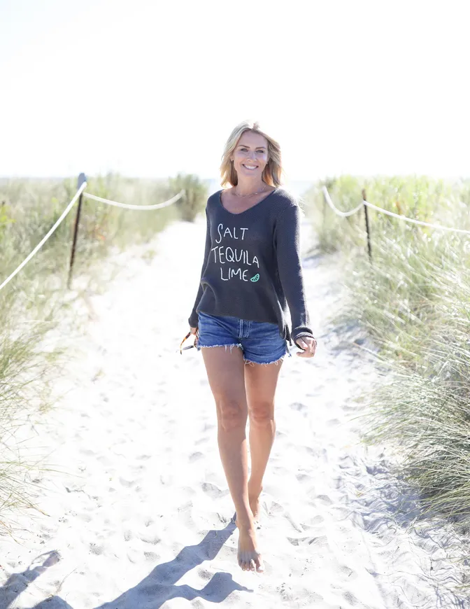 Salt/Tequila/Lime Vneck Sweater
