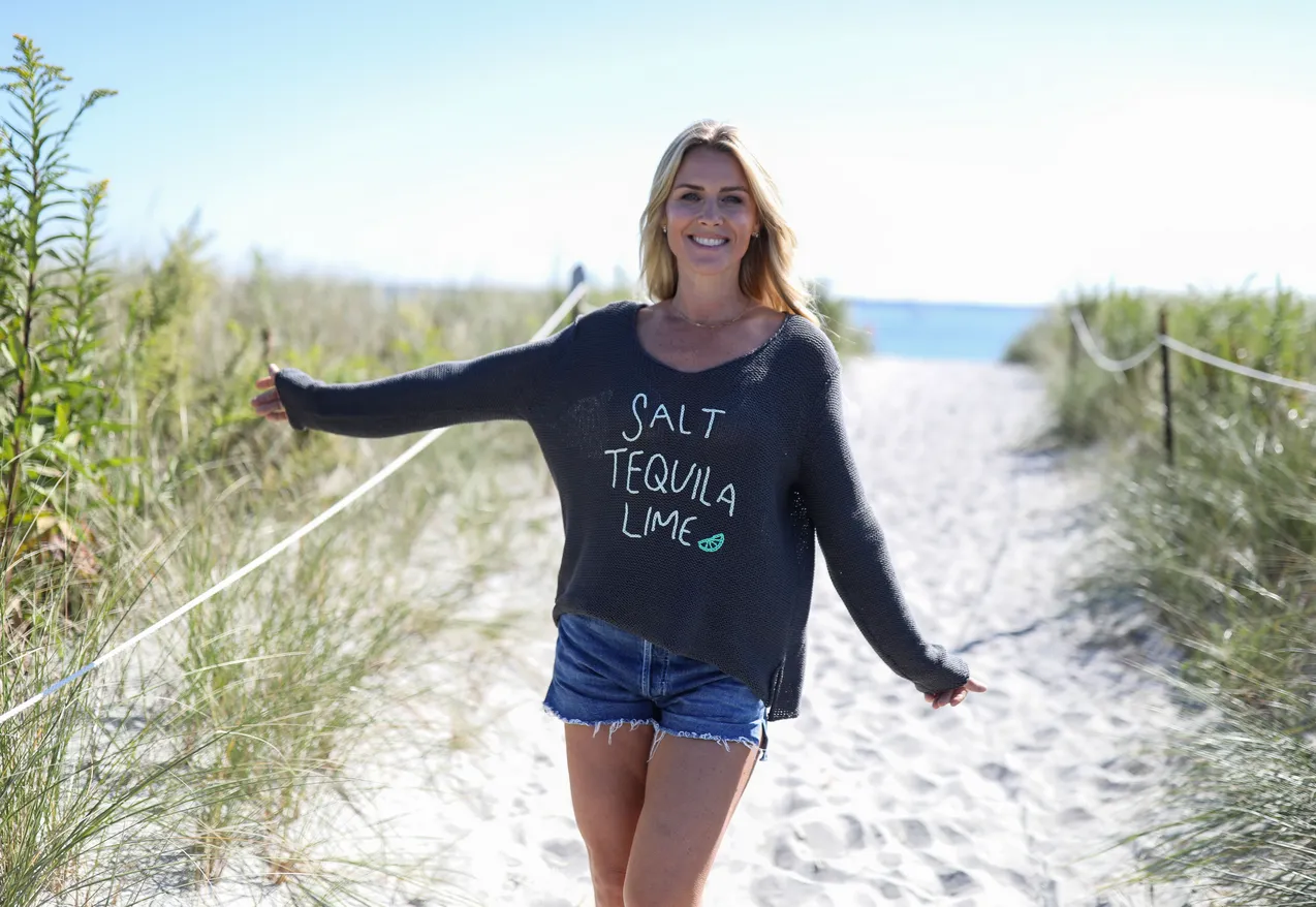 Salt/Tequila/Lime Vneck Sweater