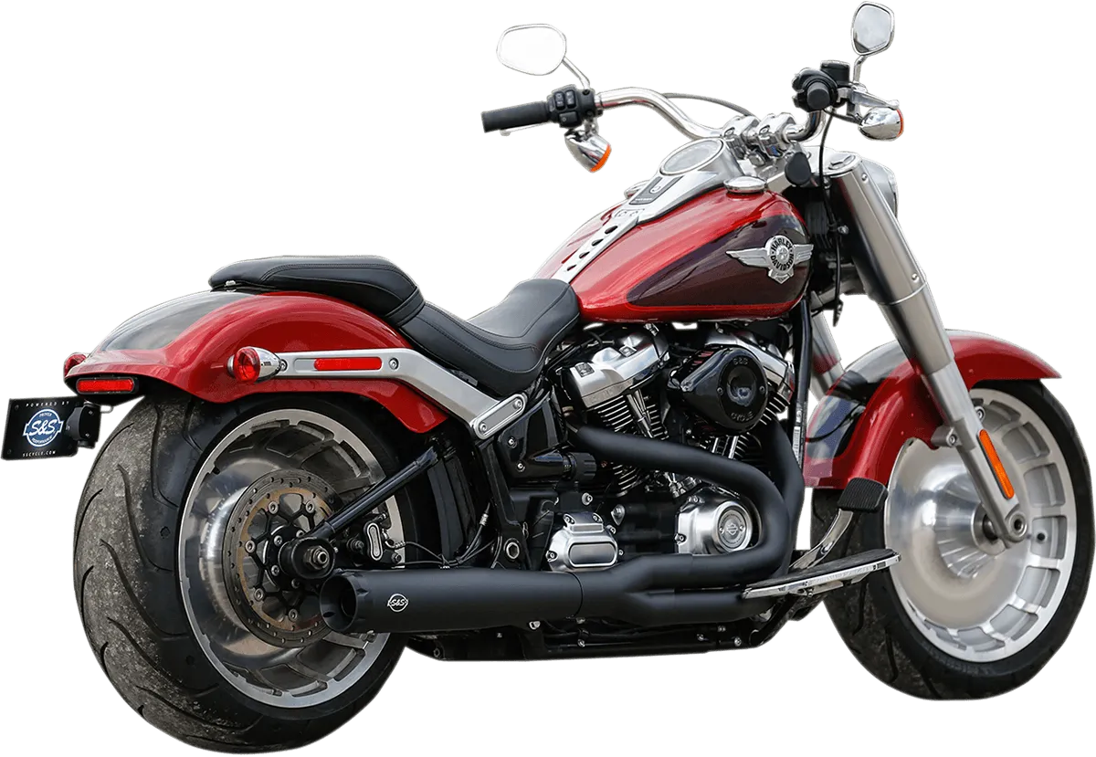 S&S Cycle 550-0858 Superstreet Race 2-Into-1 Exhaust Systems - Chrome with Black End Cap