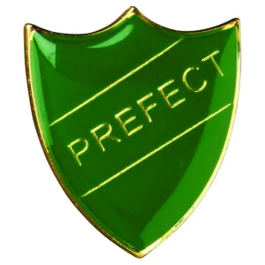 School Shield Badge (Prefect) - Green 1.25in