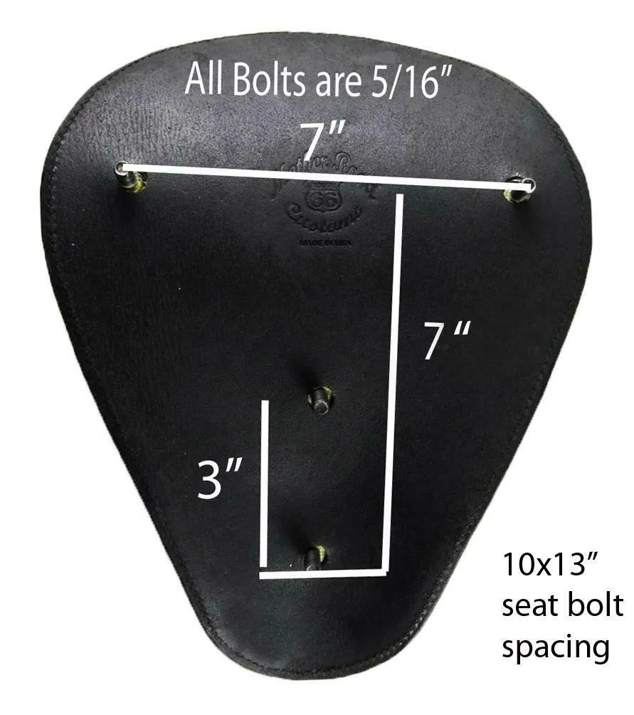Seat Chopper Bobber Harley Sportster Brown Distressed Leather Stainless Rivets