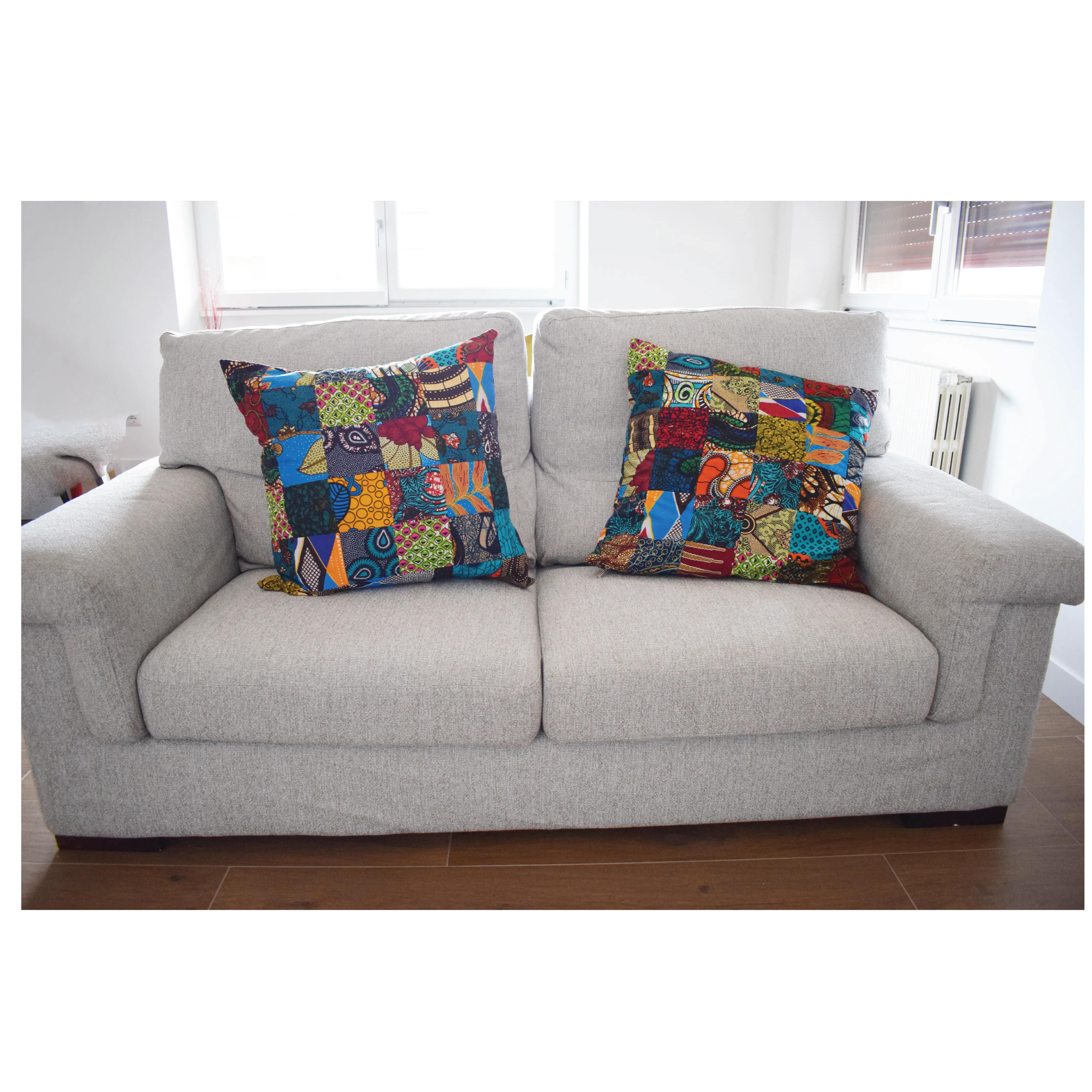 Set of 2 Patchwork Cushion Covers
