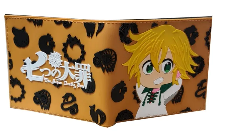 Seven Deadly Sins Anime Wallet - Meliodas - Unisex - Orange / Premium PVC Rubber