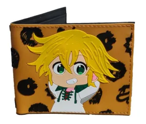 Seven Deadly Sins Anime Wallet - Meliodas - Unisex - Orange / Premium PVC Rubber