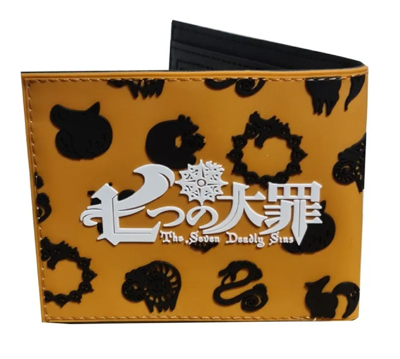 Seven Deadly Sins Anime Wallet - Meliodas - Unisex - Orange / Premium PVC Rubber