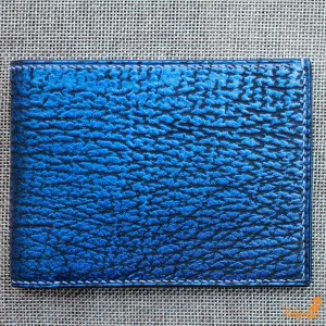 Shark leather bifold wallet mens