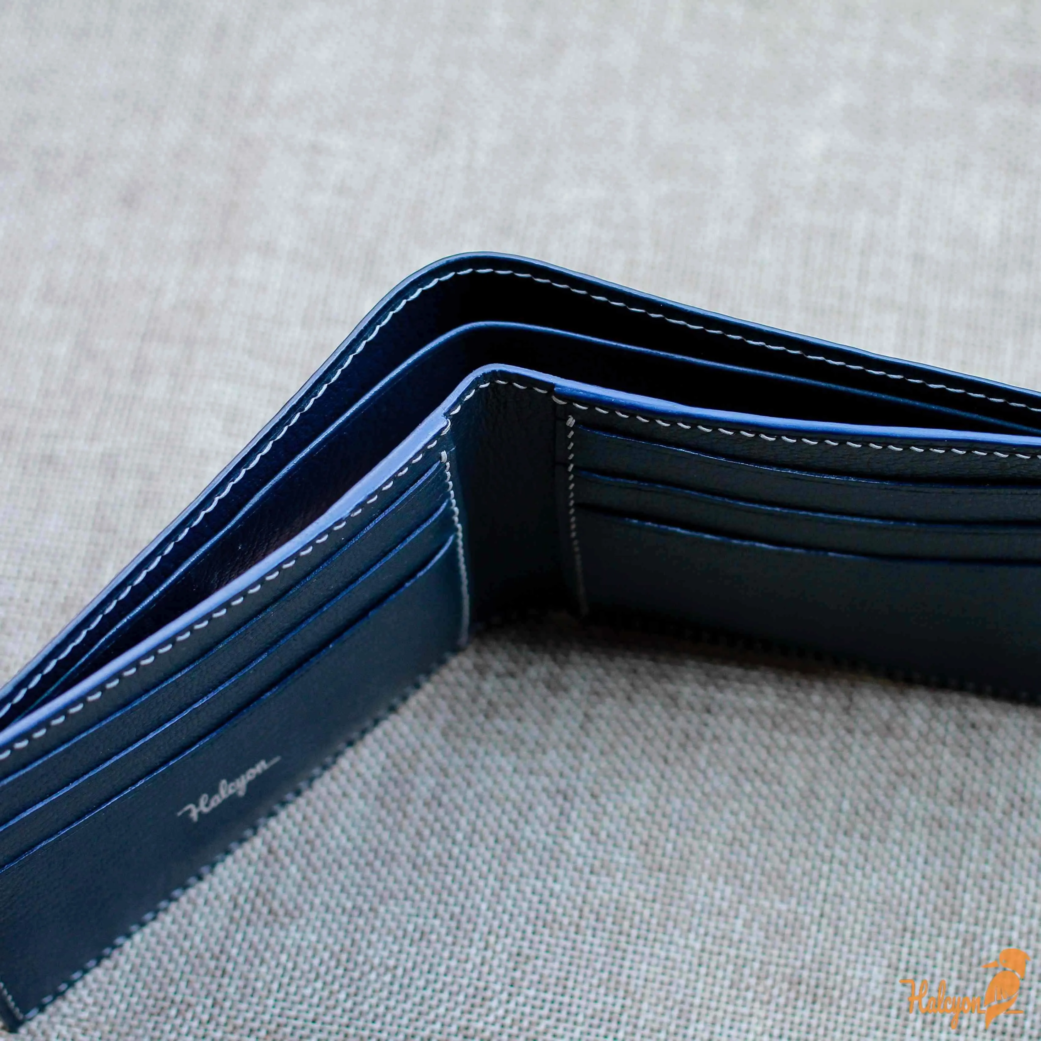 Shark leather bifold wallet mens