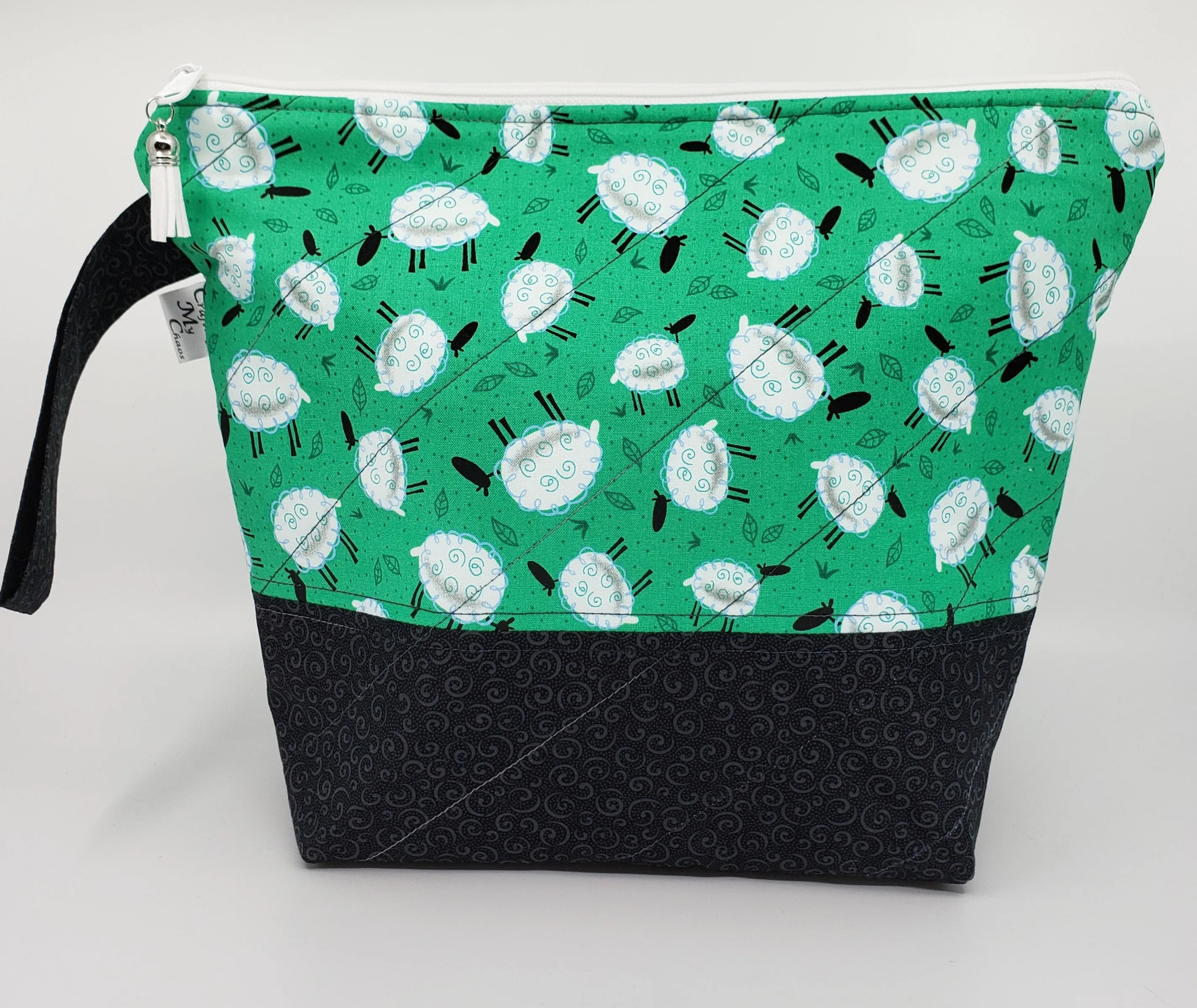 Sheep Grazing in Green - Project Bag - Medium