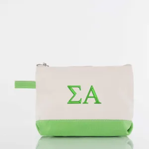 Sigma Alpha Canvas Cosmetic Bag