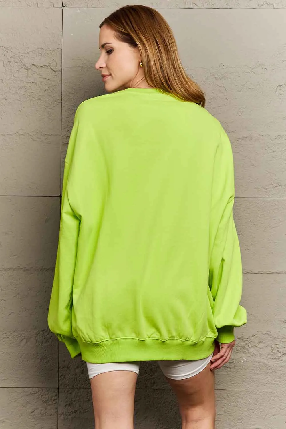Simply Love Full Size LET YOURSELF BLOOM Graphic Sweatshirt