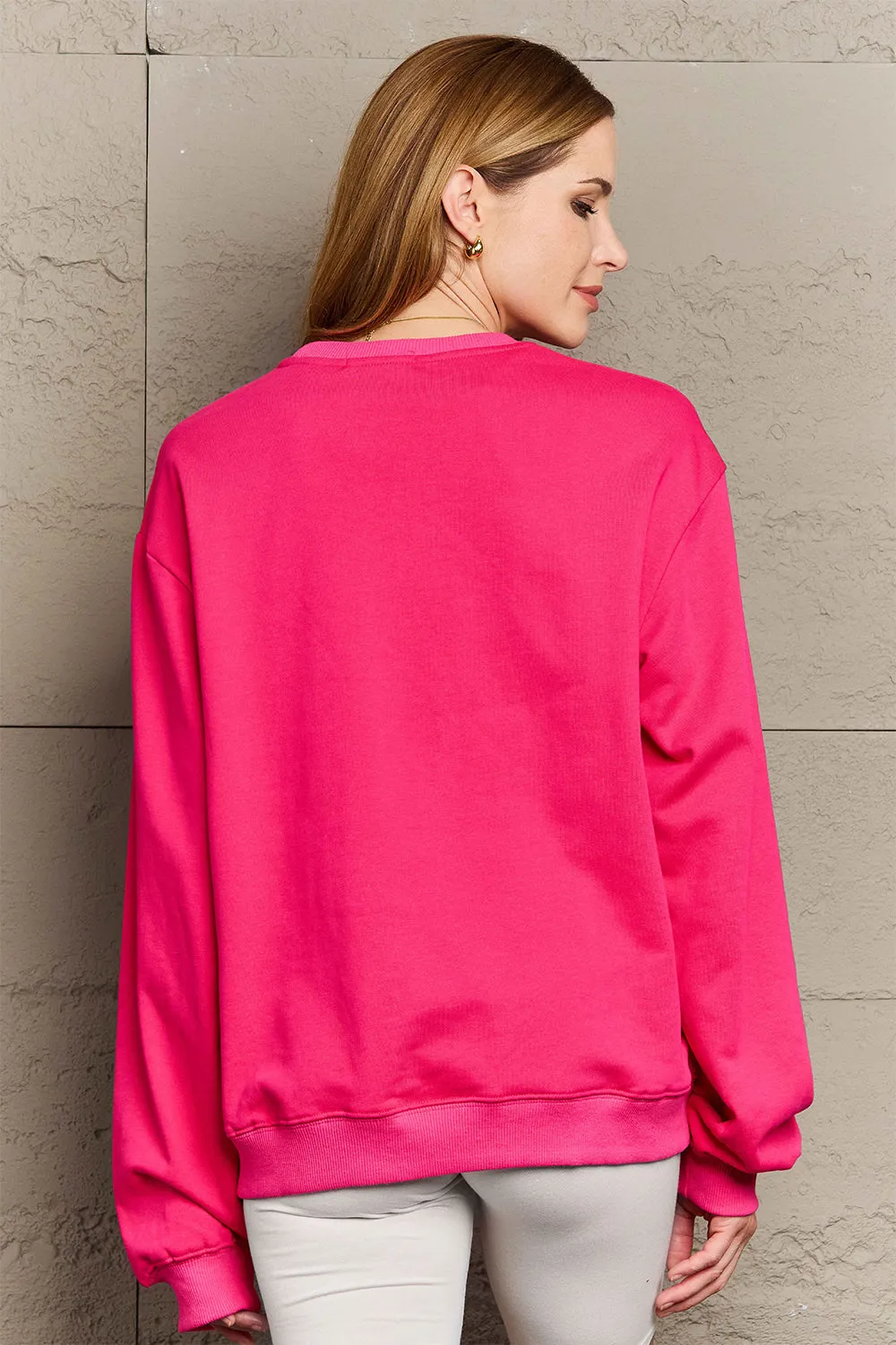 Simply Love Full Size MERRY AND BRIGHT Graphic Sweatshirt (3 Colors)