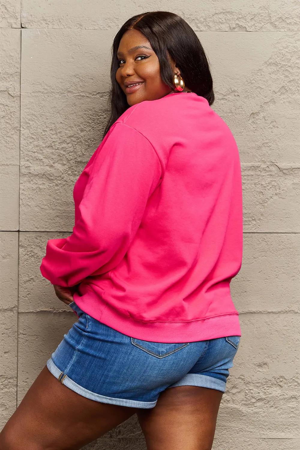 Simply Love Full Size MERRY AND BRIGHT Graphic Sweatshirt (3 Colors)