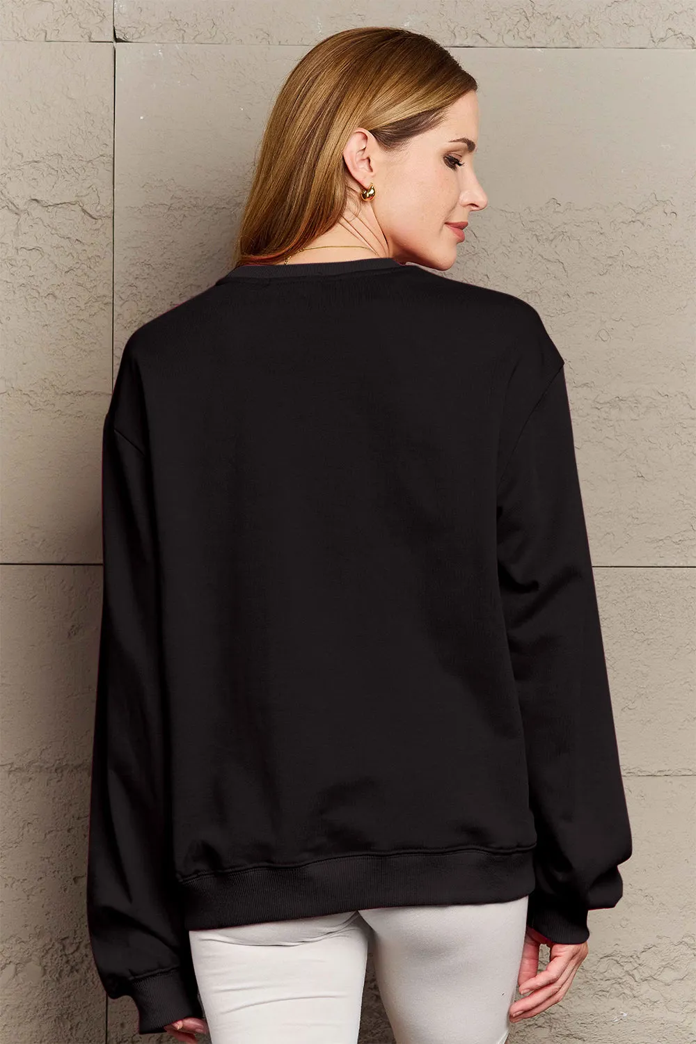 Simply Love Full Size MERRY AND BRIGHT Graphic Sweatshirt (3 Colors)