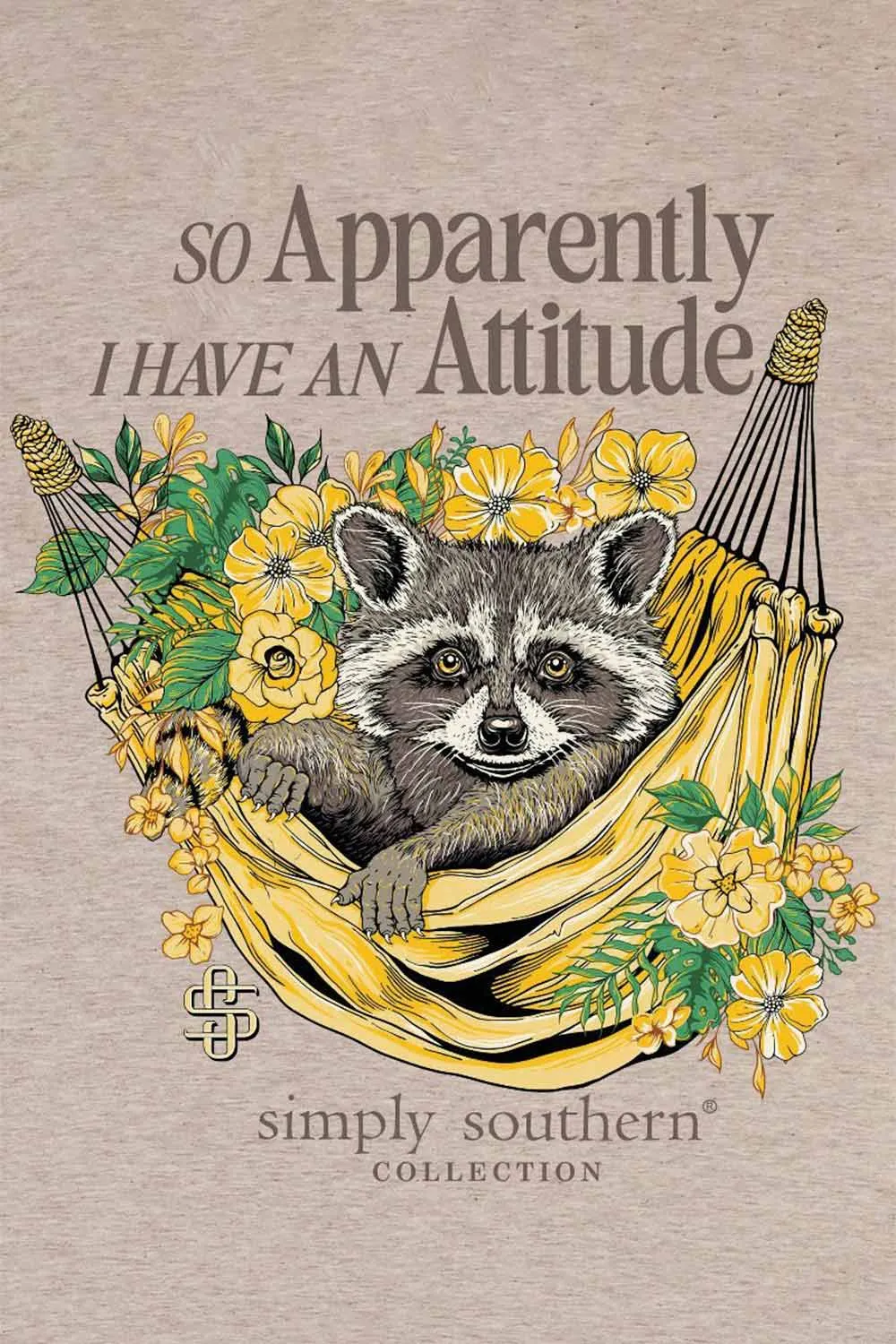 Simply Southern Plus Size Attitude T-Shirt for Women in Oat Heather | EXT-SS-ATTITUDE-OATHTHR