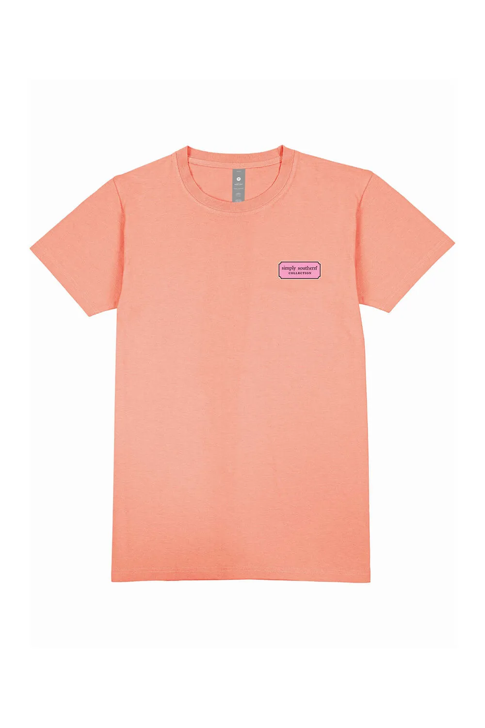 Simply Southern Plus Size Coffee Cups T-Shirt for Women in Peach | EXT-SS-COFFEE-PEACH