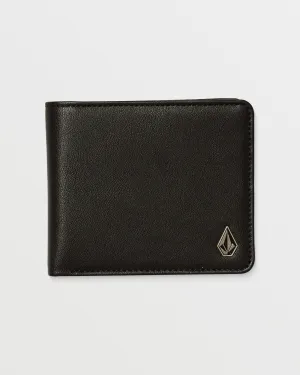 Slim Stone Large Wallet - BLACK