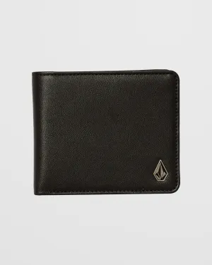 Slim Stone Large Wallet - Black