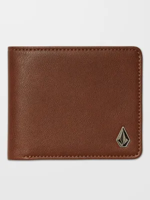 Slim Stone S Wallet - BROWN