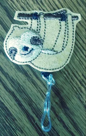 Sloth Badge Reel - Retractable ID Badge Holder - name badge holder - retractable reel - cute badge reel - animal badge reel - badge clip