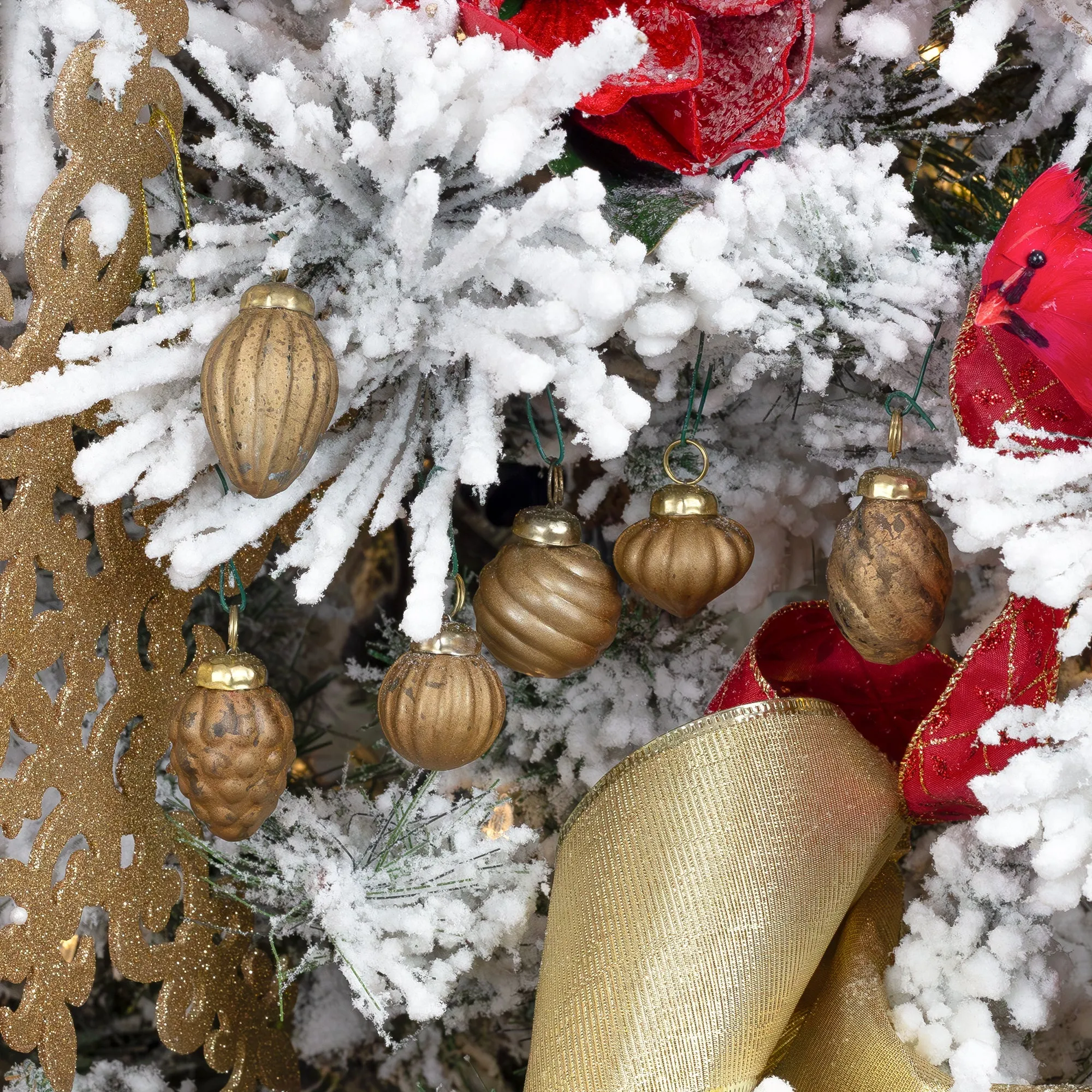 Small Glass Finial Ornaments (Set of 12)