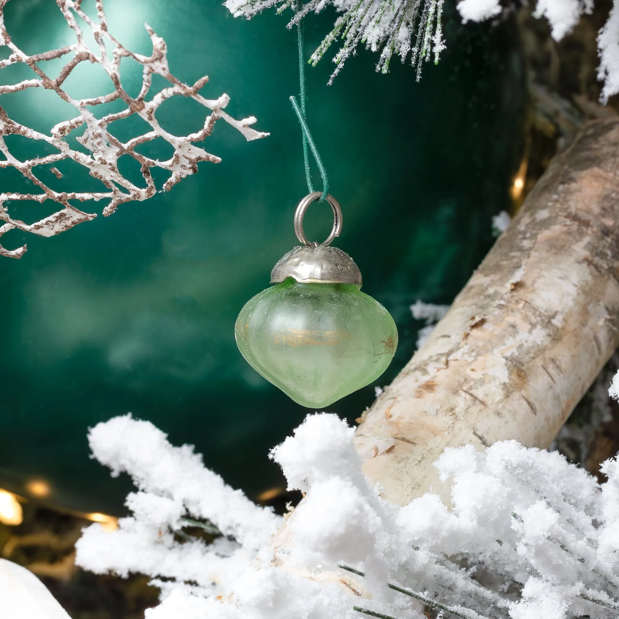 Small Glass Finial Ornaments (Set of 12)