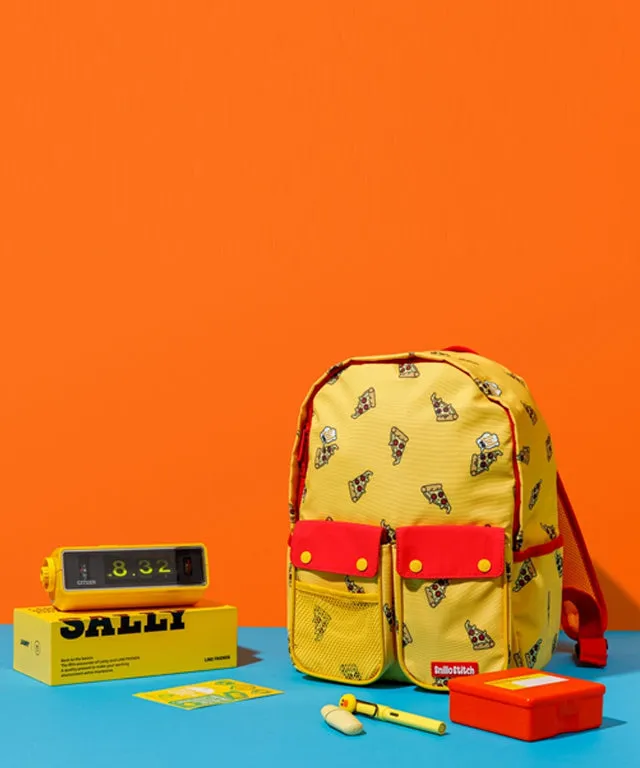 SNILLO STITCH Kids Backpack Pizza  - Yellow