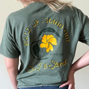 So I'll Stand Tee in Washed Royal Pine