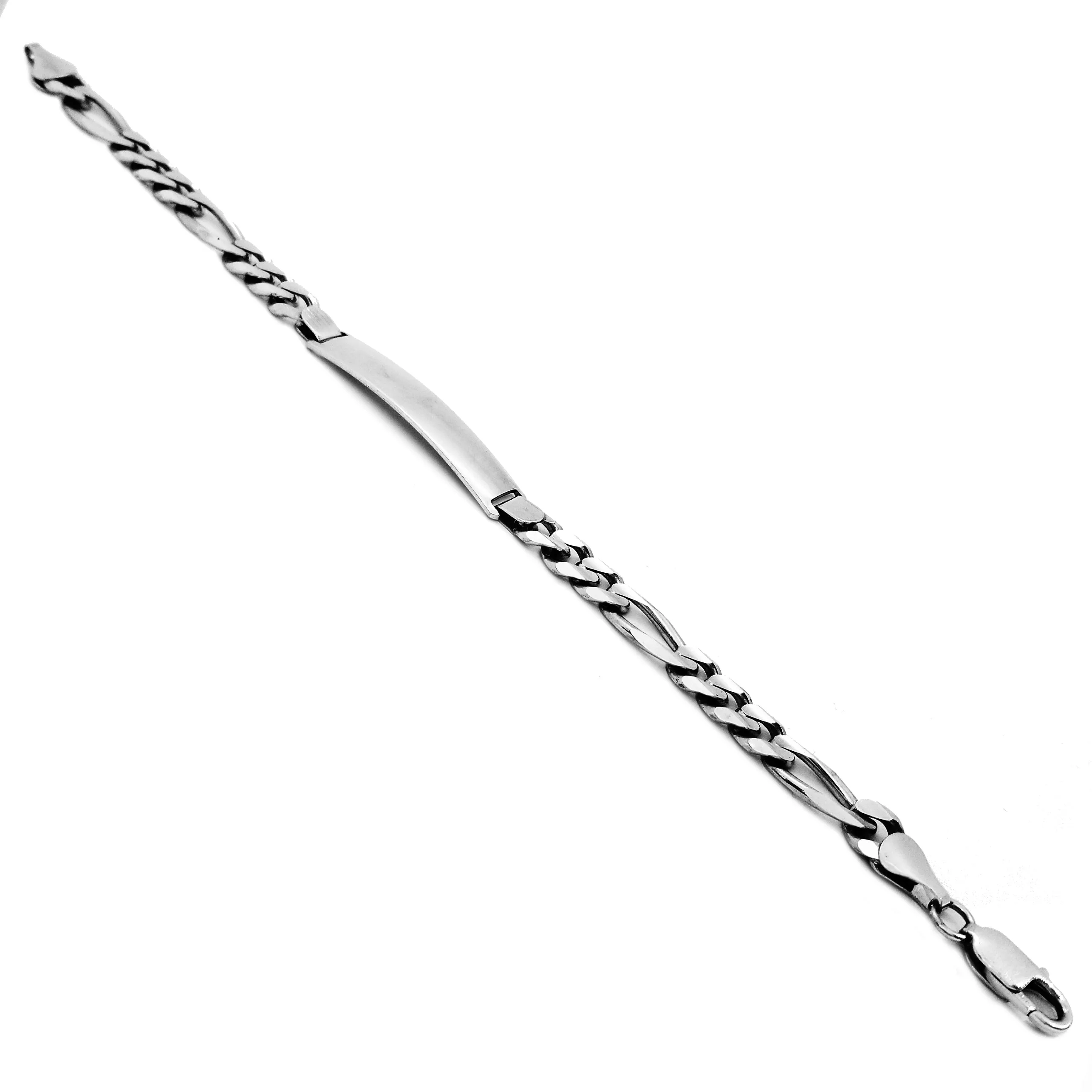 Solid Figaro ID Bracelet (14K)