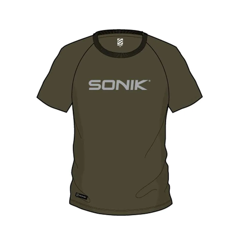 Sonik Green Raglan Tee Shirt
