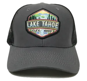 Souvenir Ball Cap Tahoe Emerald Bay Diamond Badge Trucker Mesh Back, Lake Tahoe