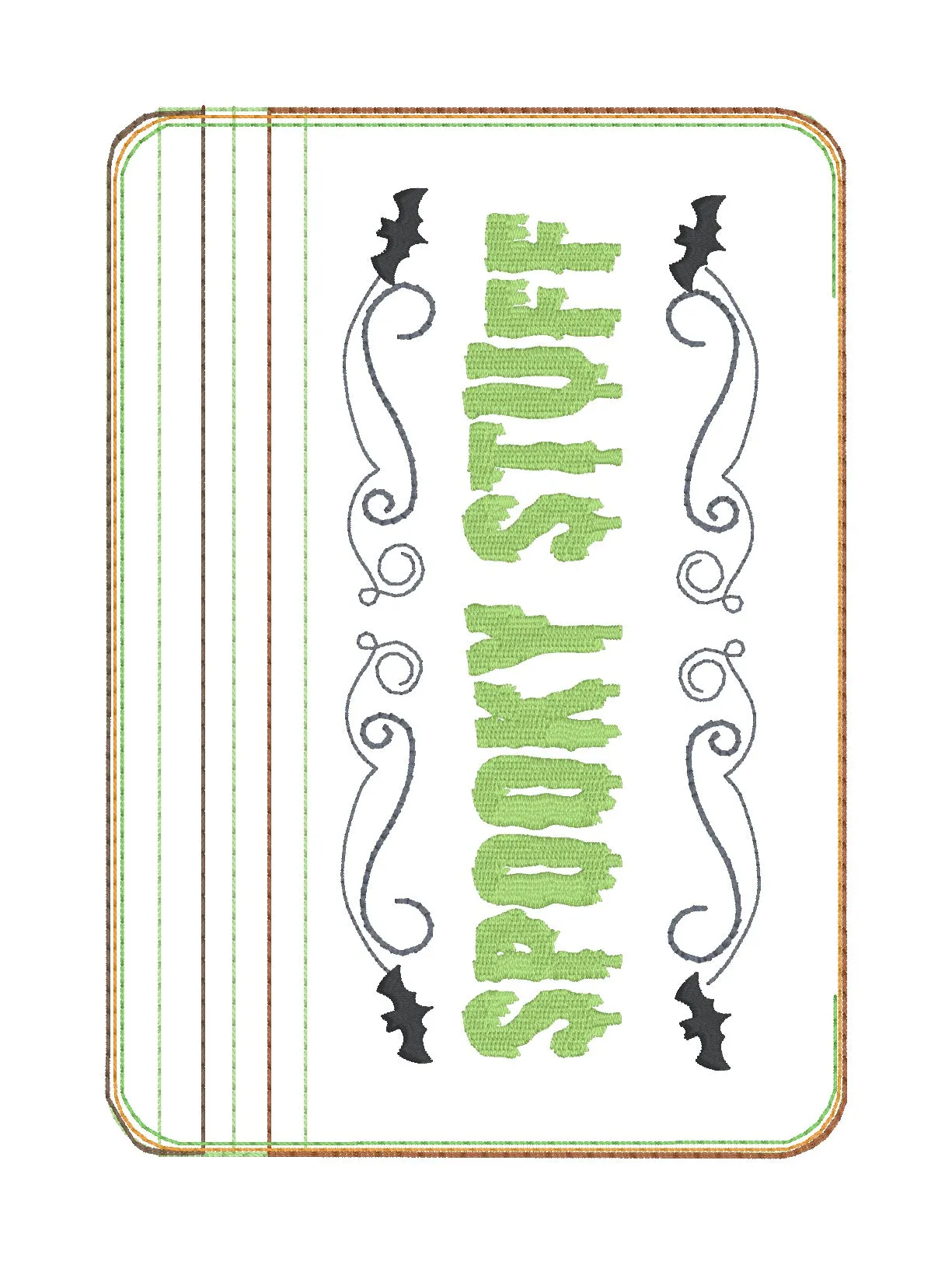 Spooky Stuff ITH Bag embroidery design (4 sizes available) DIGITAL DOWNLOAD
