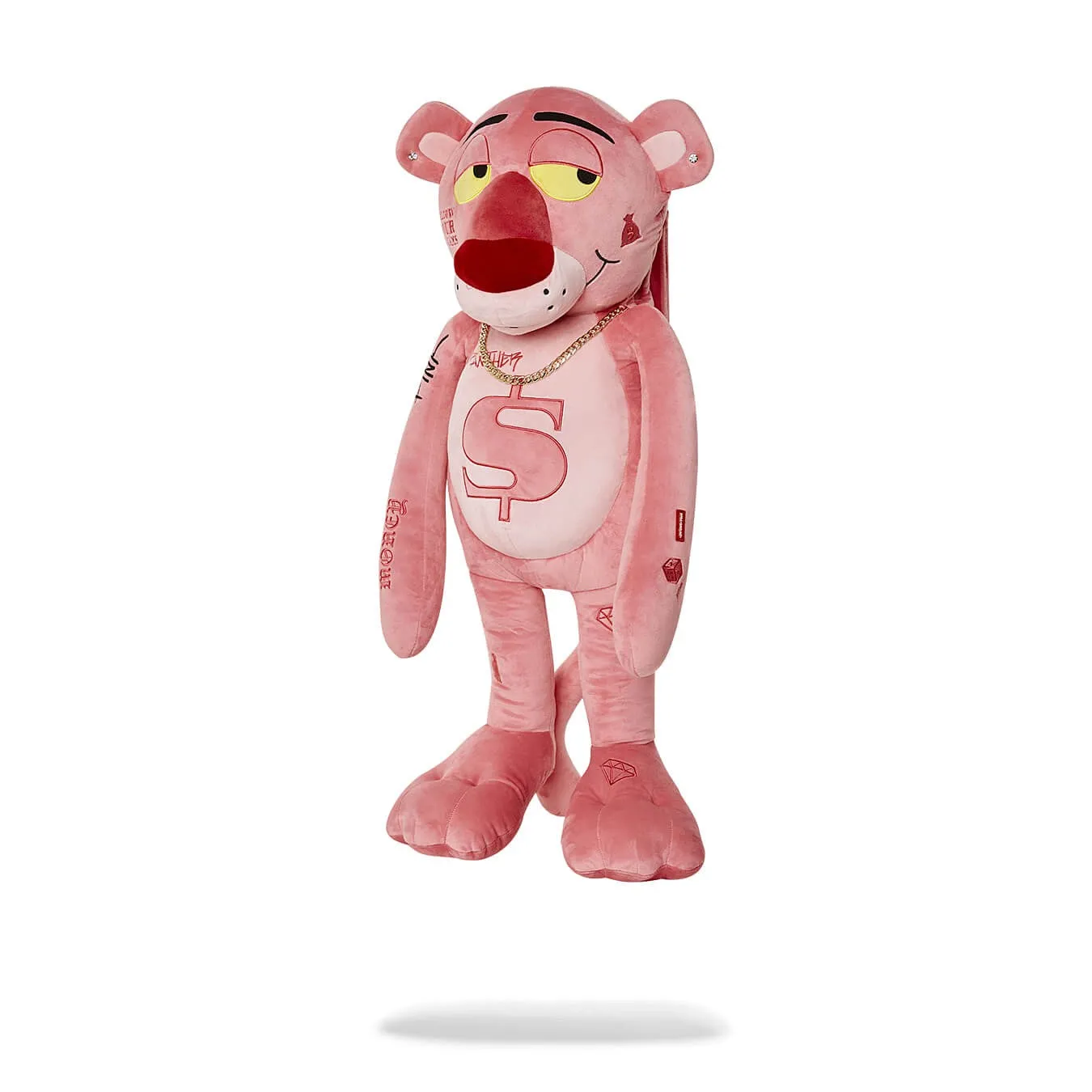 Sprayground Pink Panther Up To No Good Teddy (Money)Bear Backpack Pink