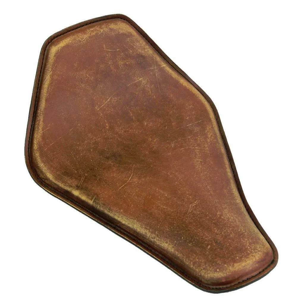Spring Solo Seat Chopper Bobber Harley Softail 11x16 Brn Dist Snub Nose Leather