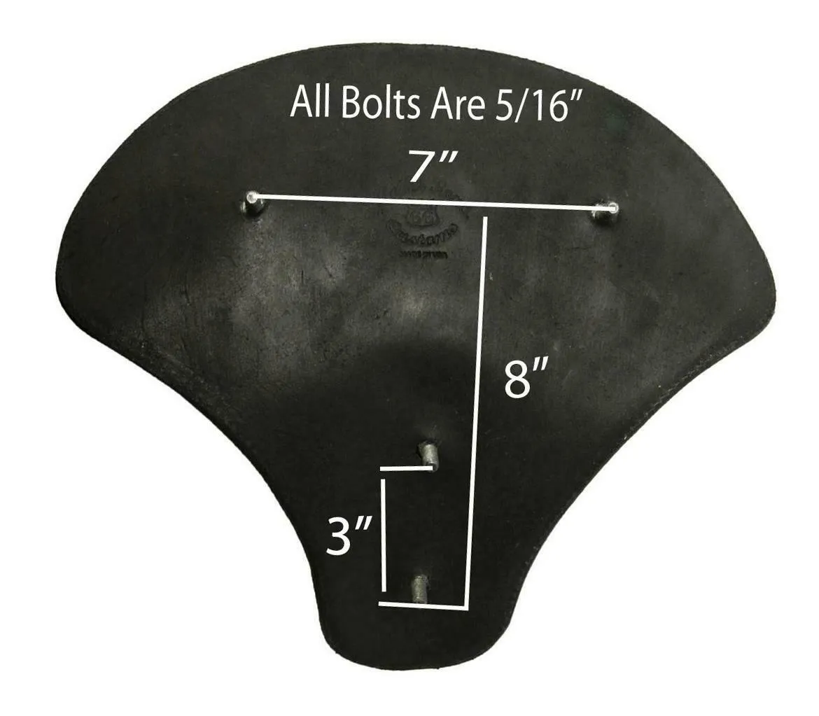 Spring Solo Seat Chopper Bobber Harley Sportster 15x14" Tractor Black Ds Leather