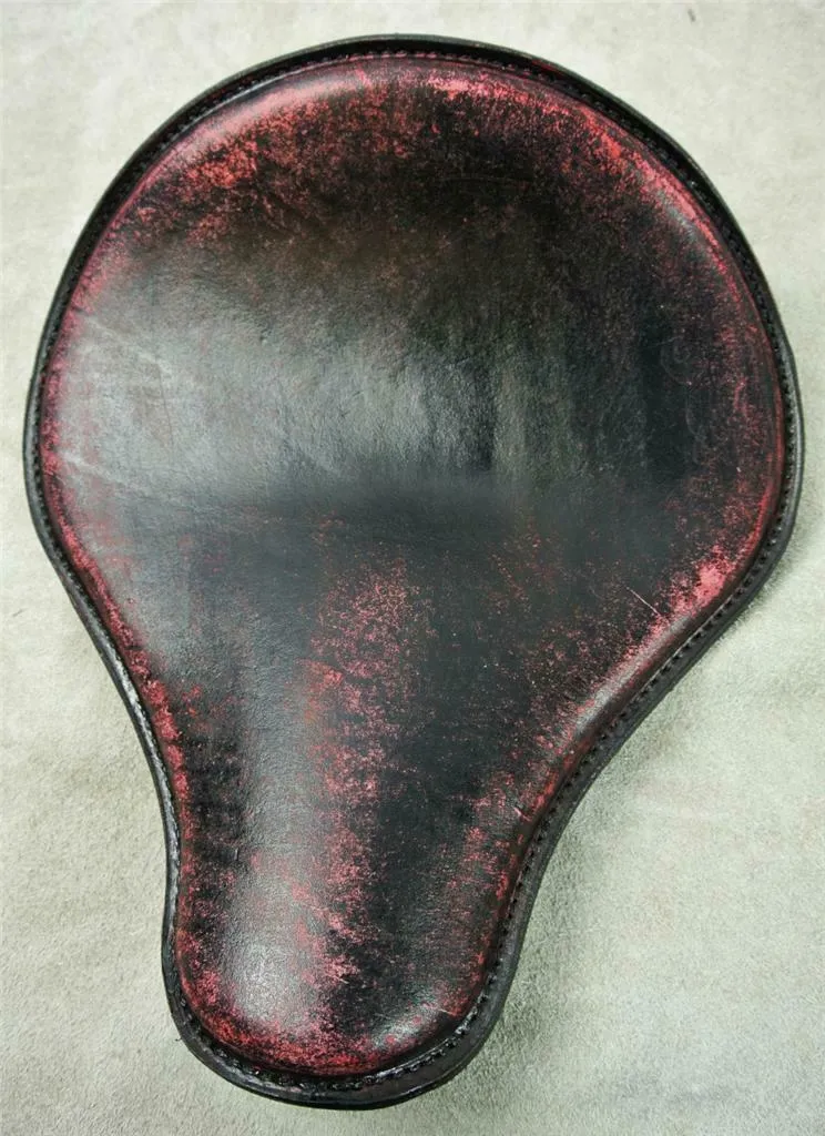 SPRING SOLO SEAT CHOPPER BOBBER HARLEY SPORTSTER NIGHTSTE USA 12x13 BLK RED DIS