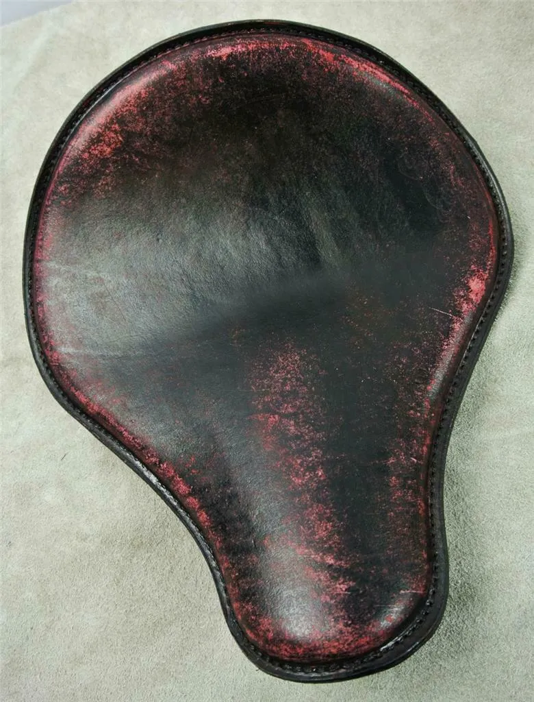 SPRING SOLO SEAT CHOPPER BOBBER HARLEY SPORTSTER NIGHTSTE USA 12x13 BLK RED DIS