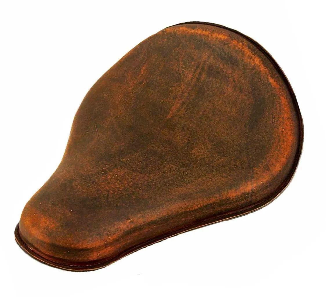 Spring Solo Seat Chopper Sportster Harley 12x13x1" 201 Brn Dist Leather
