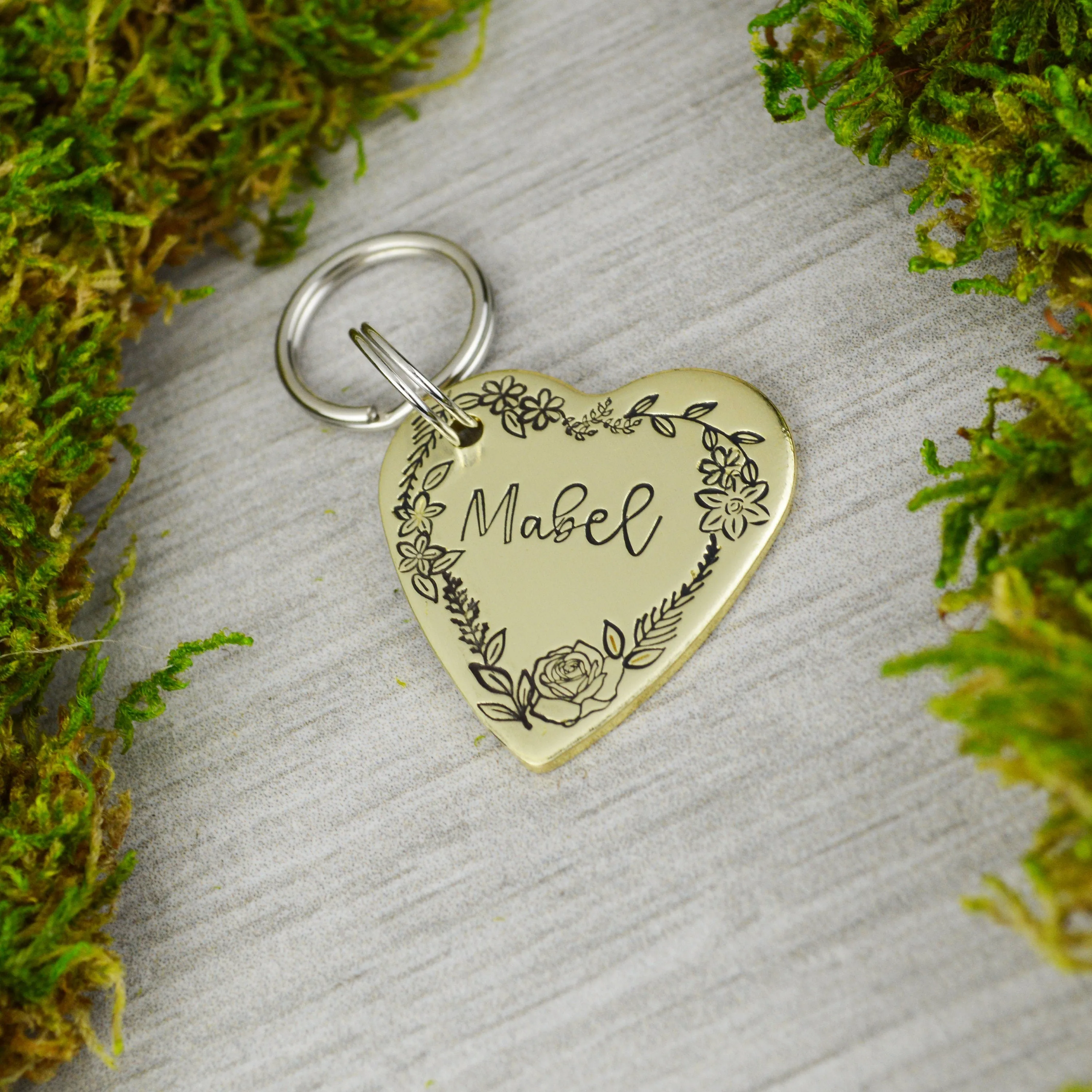 Spring Wreath Pet ID Tag