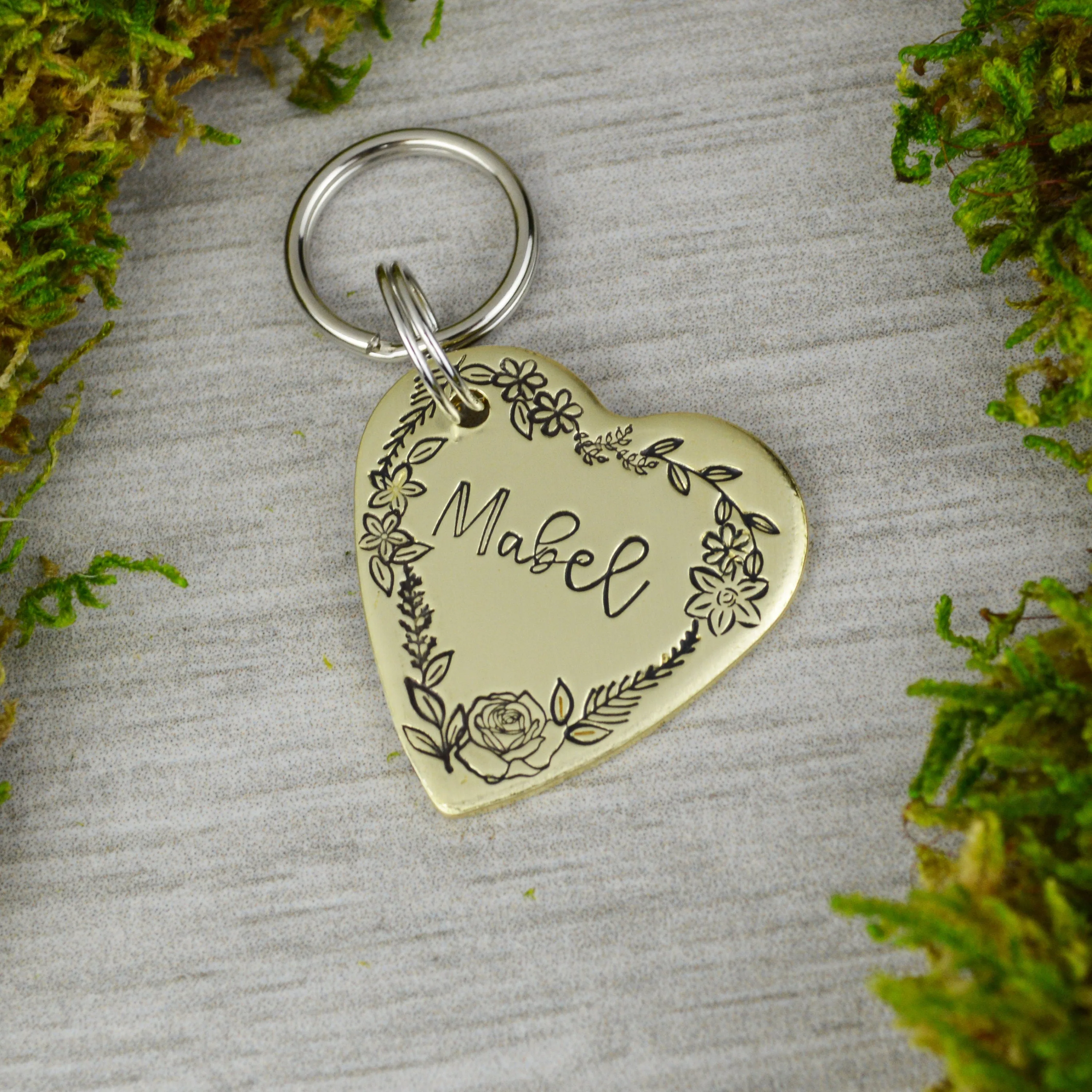 Spring Wreath Pet ID Tag