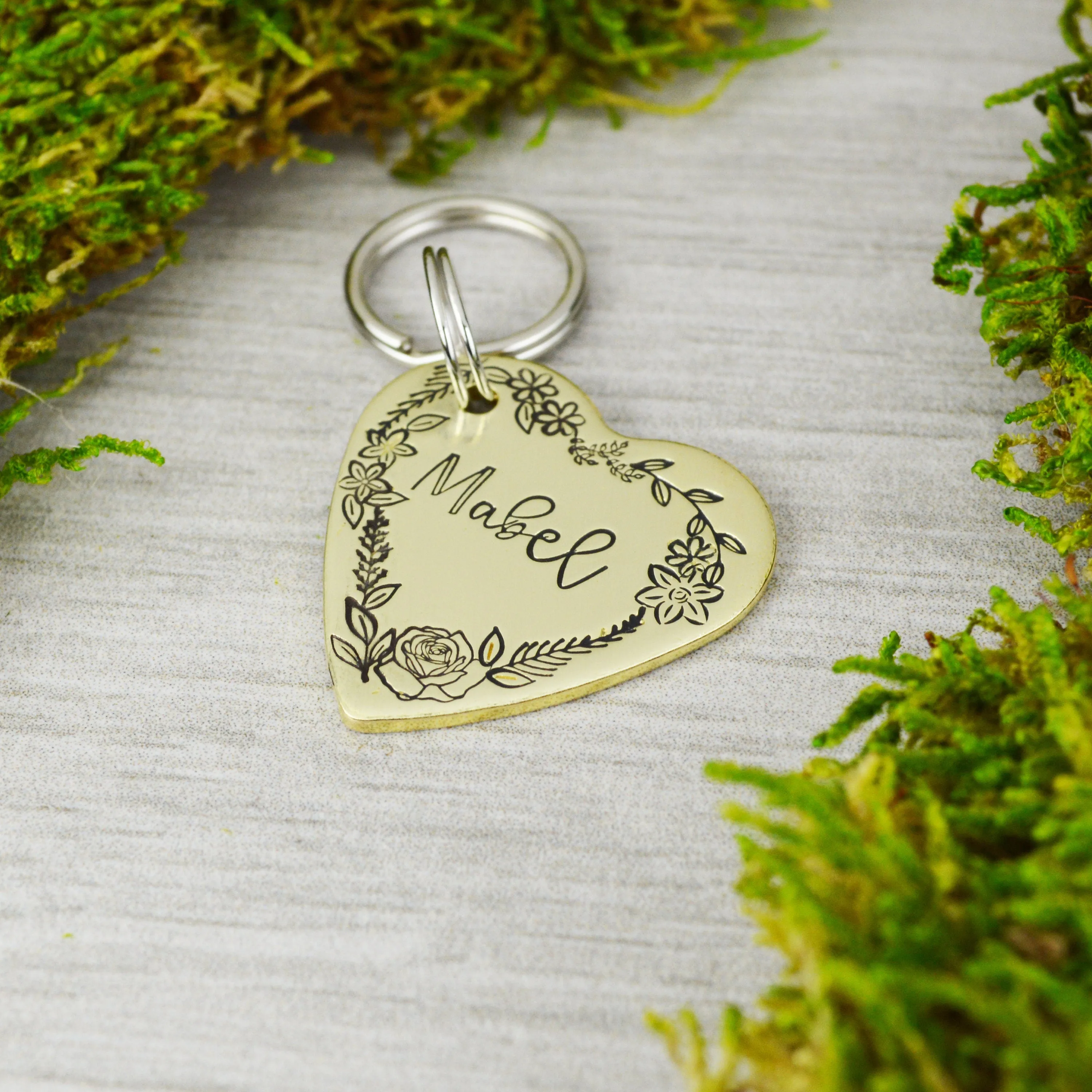 Spring Wreath Pet ID Tag