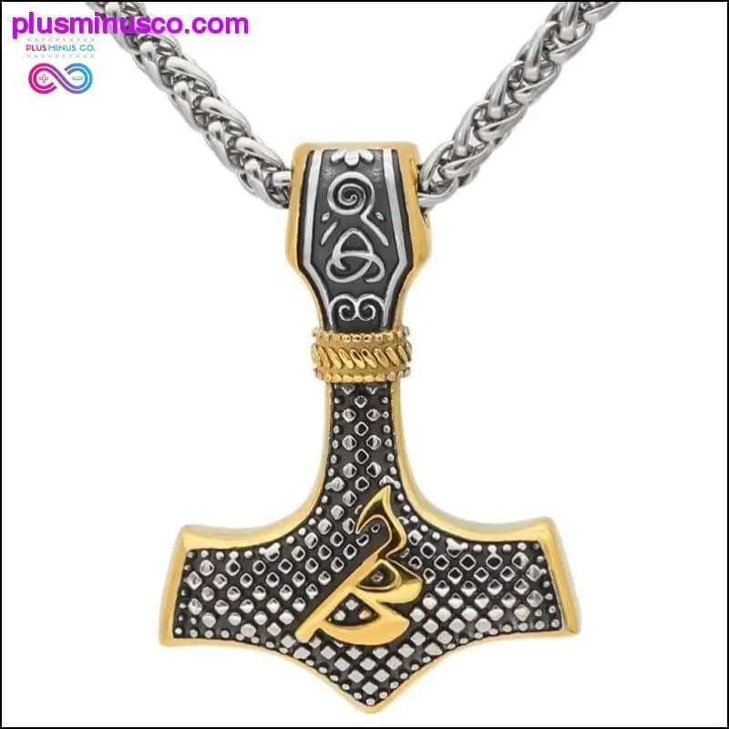 Stainless steel Pendant necklace with Valknut Gift Bag