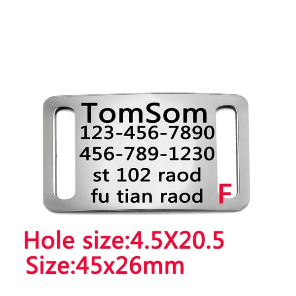 Stainless steel pet id tag for dog